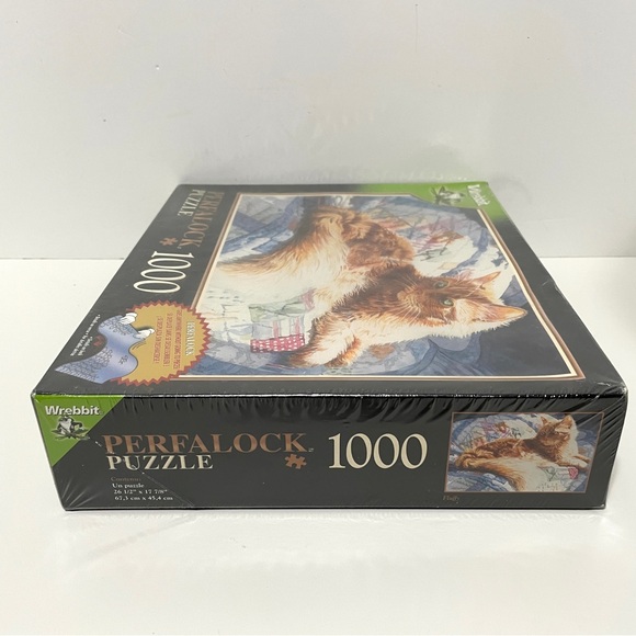 Wrebbit Perfalock “Fluffy on Quilt” 1000 pc Puzzle - Picture 16 of 16